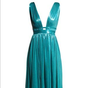Bronx & Banco Romi Metallic Empire Gown Blue size 2 only worn once